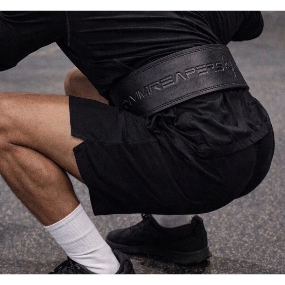 Gymreapers 10mm Lever Weightlifting Belt Leather Powerlifting Training Belt EUC